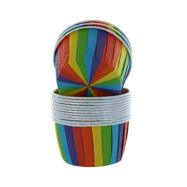 Muffinsform Cups -Regnbue- 6 cm, 24stk