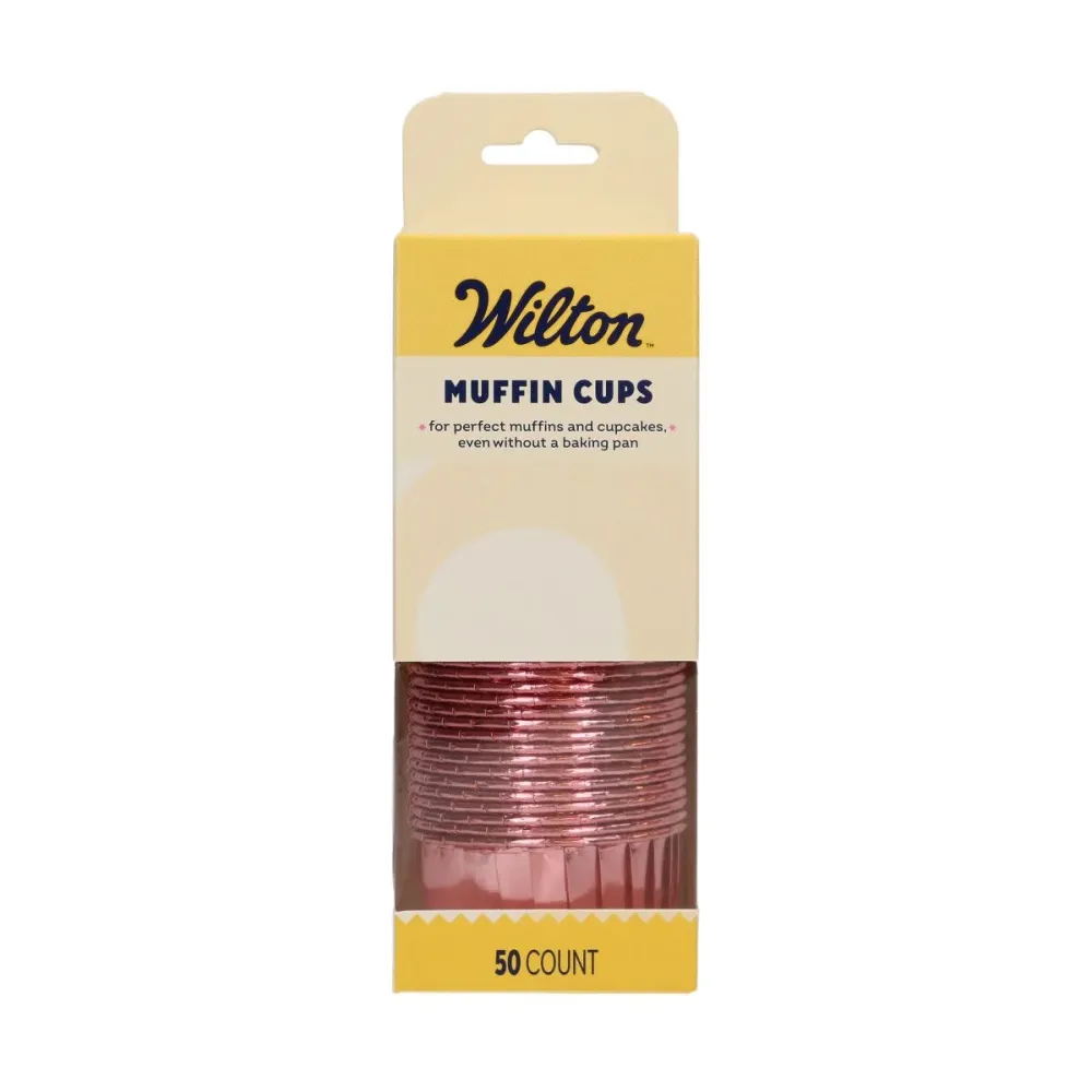 Wilton Muffinsformer, Nut cups -Metallic rosegull-, pk/50
