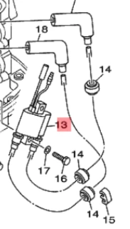 Yamaha tennspole F9.9H / F15C / F20B – OEM 6F5-85570-12
