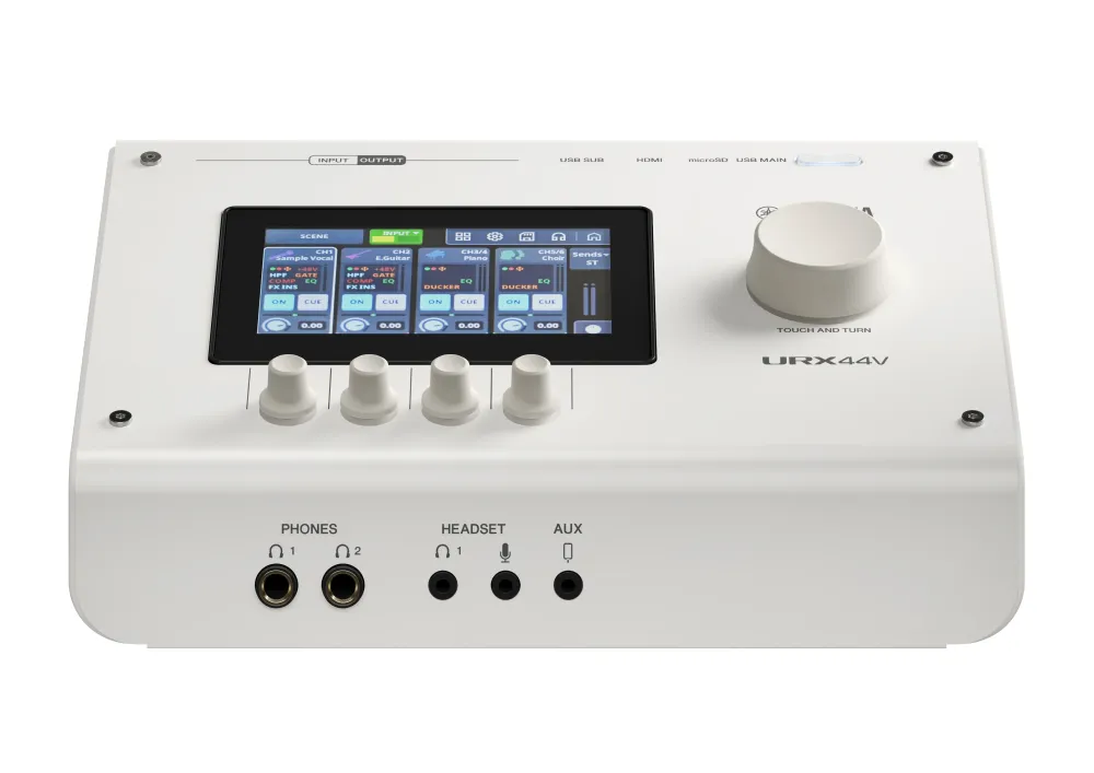 Yamaha URX44V USB-C Audio/Video Interface (Hvid) - Video Version