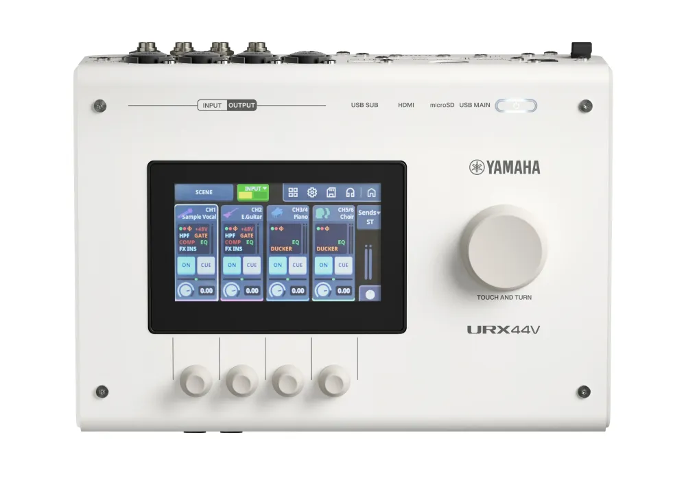 Yamaha URX44V USB-C Audio/Video Interface (Hvid) - Video Version