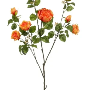 Kunstig Rosebusk Gren Oransje 110cm