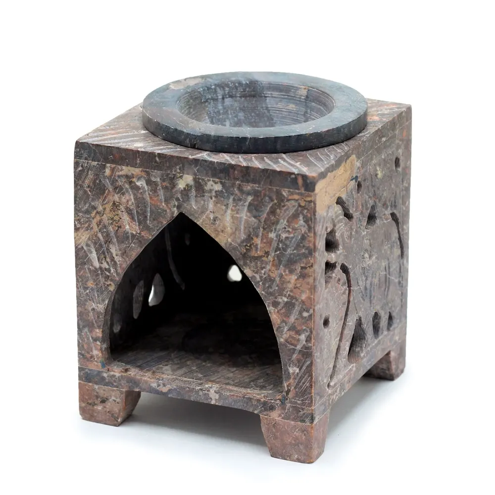 Såpestein olje- og voksbrenner elefant 10x7.5cm