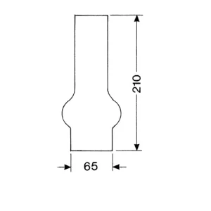 DHR, Oljelampe glass LG20210 65x210, ideell 20'''