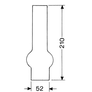 DHR, Oljelampeglass LG 15210, Ideell 15''' 52 x 210 mm (1 stk)