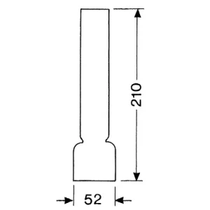 DHR, Oljelampeglass LG14210 rundbrenner, 14''', 52x210mm