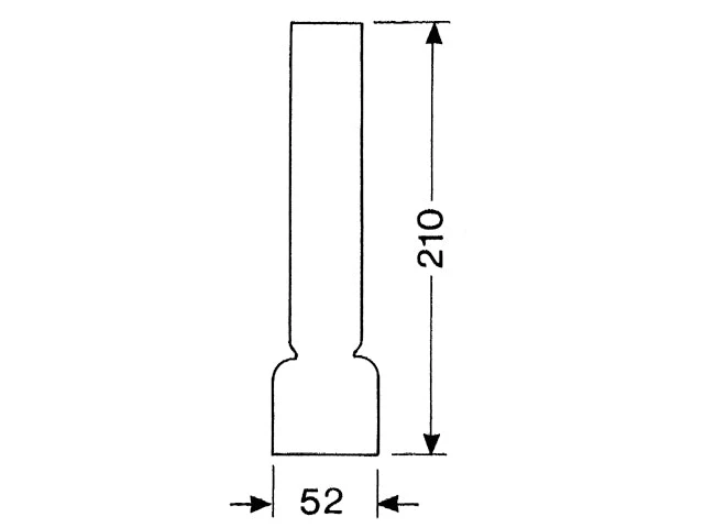 DHR, Oljelampeglass LG14210 rundbrenner, 14''', 52x210mm