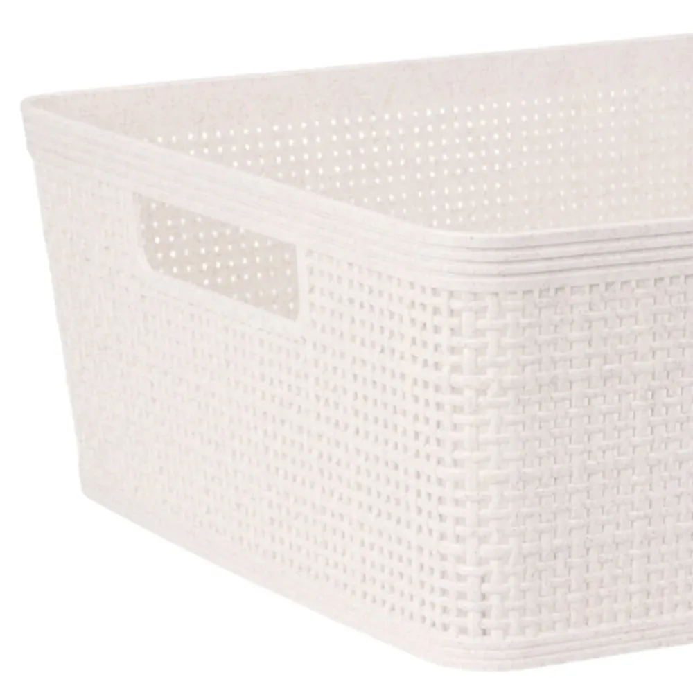 Oppbevaringskurv sandfarget 35 x 29 x 13 cm