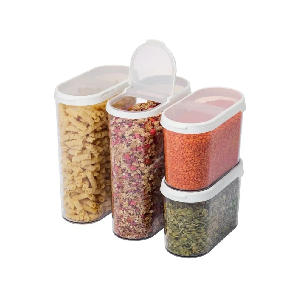 4-pk SmartStore Flip oppbevaringsboks med lokk