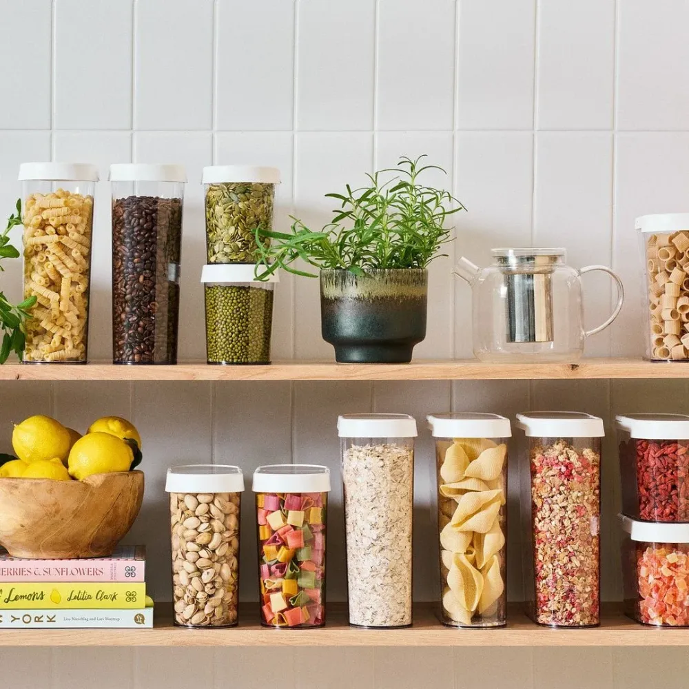 4-pk SmartStore Flip oppbevaringsboks med lokk