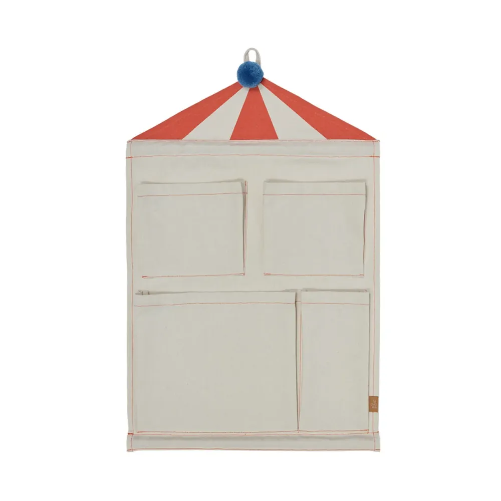 OYOY Clay/Red Circus Wall Oppbevaring 1