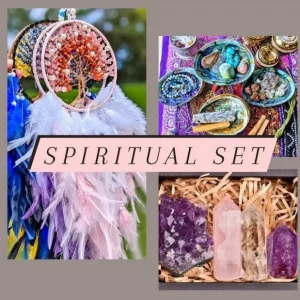 Spiritual Smudge / Meditation Set m/XL Drømmefanger og Krystaller .