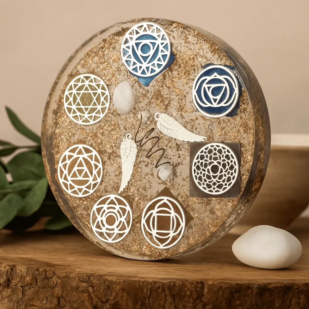 Orgonittkuppel papirvekt – Engelchakra