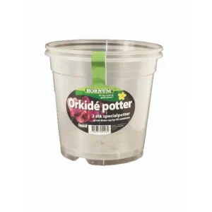 Orkidépotter 15 cm med Bunndrenering – 2 stk.