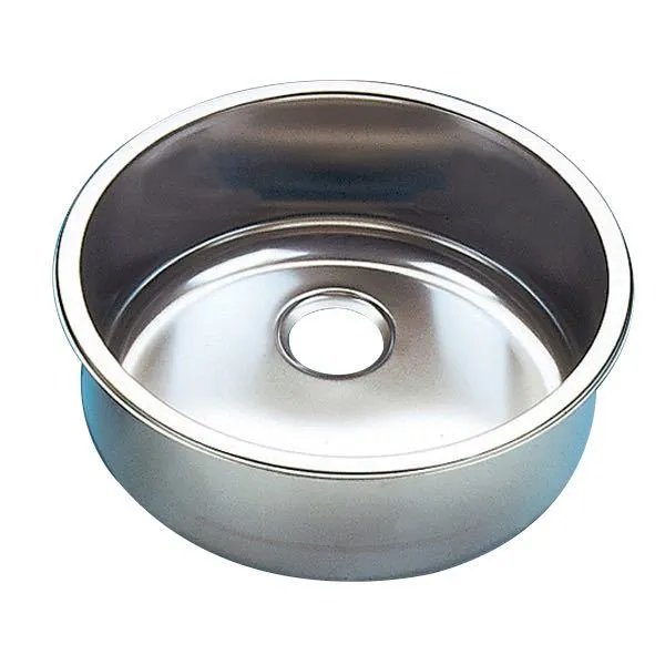 Barka, Rund vask 33,5 cm, Rustfritt stål, Dybde 135 mm