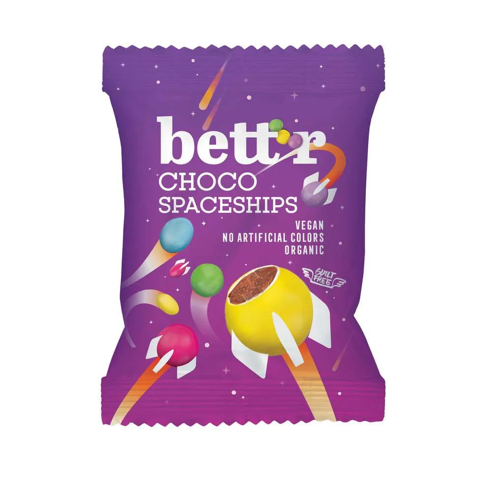 Choco Spaceships -økologiske og melkefrie-