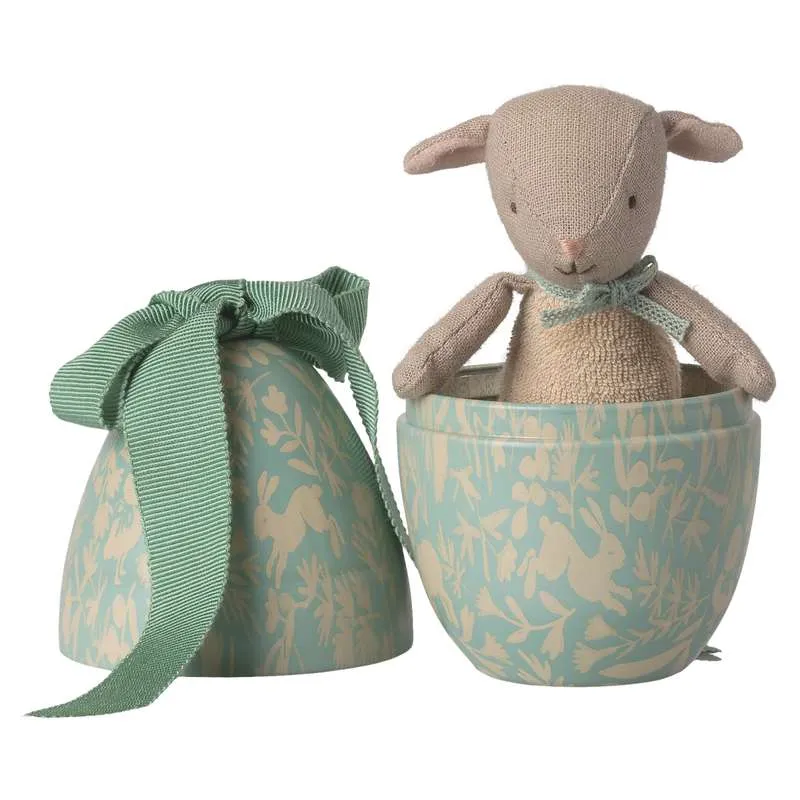 Maileg Påskeegg m. Mikro Lam - Liten - Mint