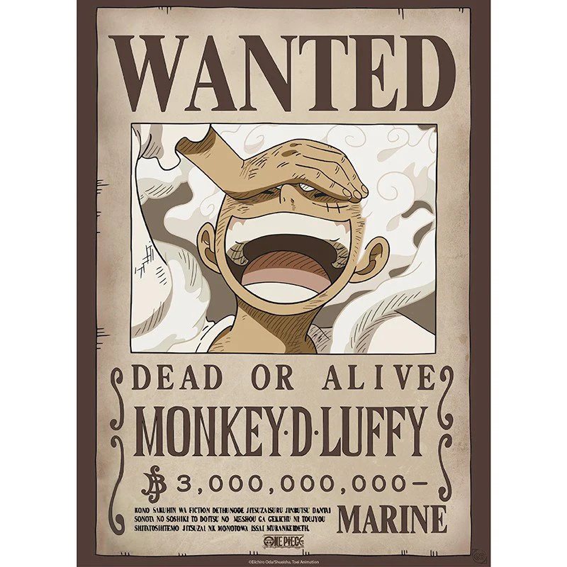 One Piece Plakat 52 x 38 cm Wanted Luffy Wano