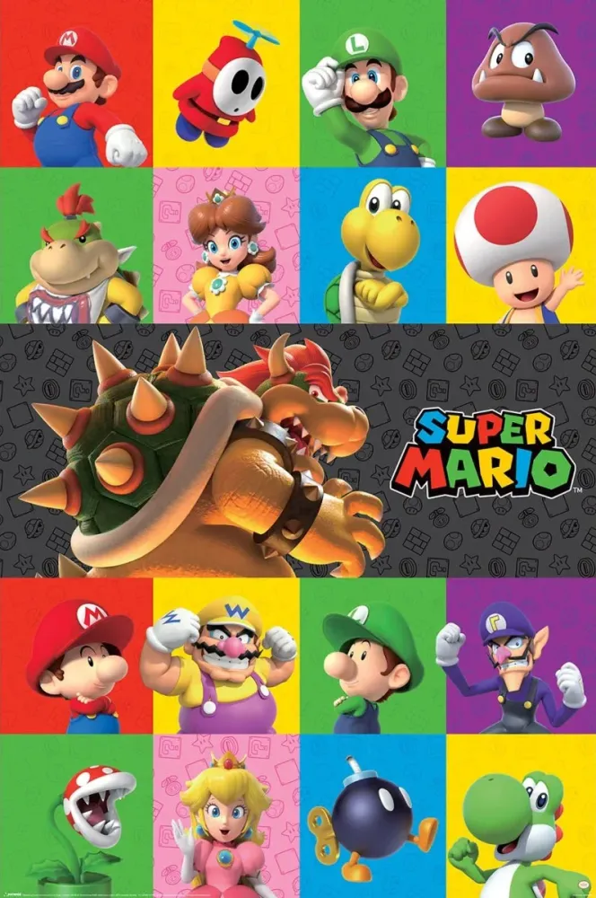 Super Mario Plakat Characters