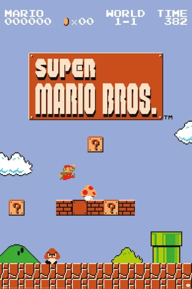 Super Mario Plakat World 1-1