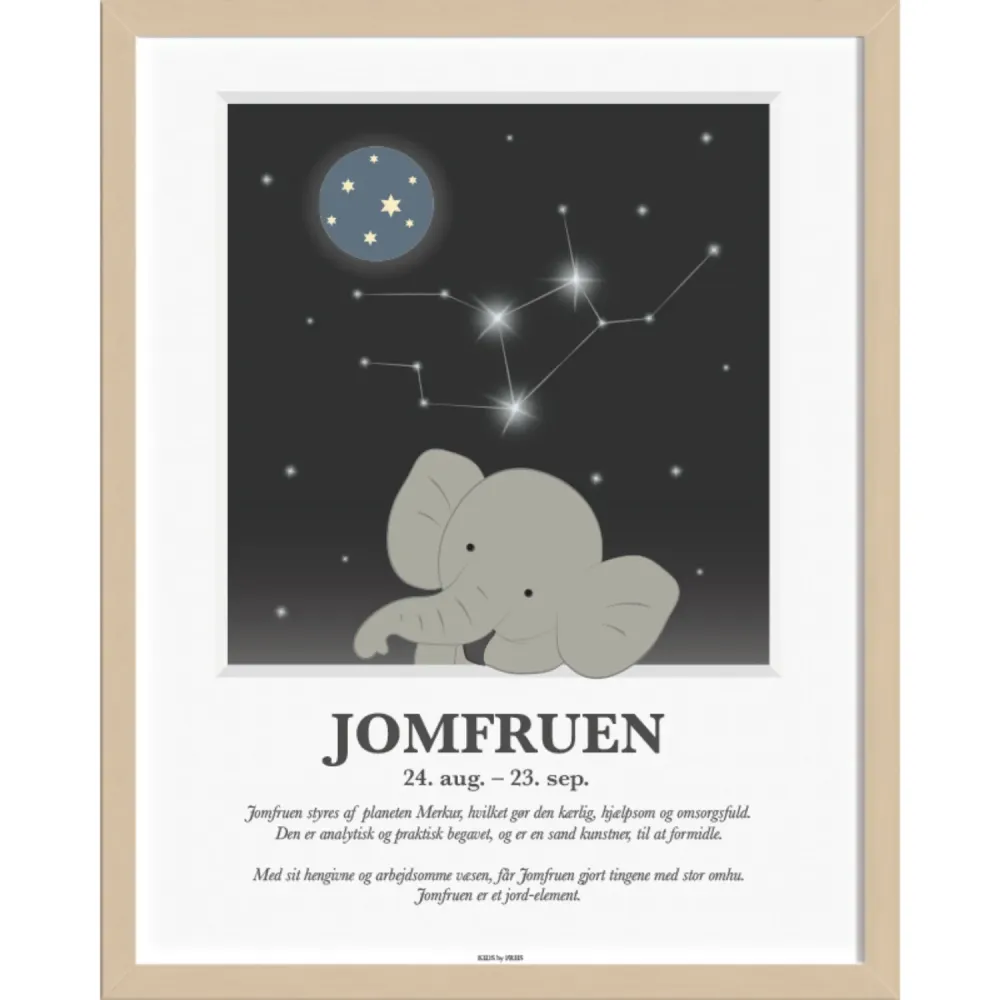 Kids Friis A3 Plakat M. Stjernetegn, Jomfruen