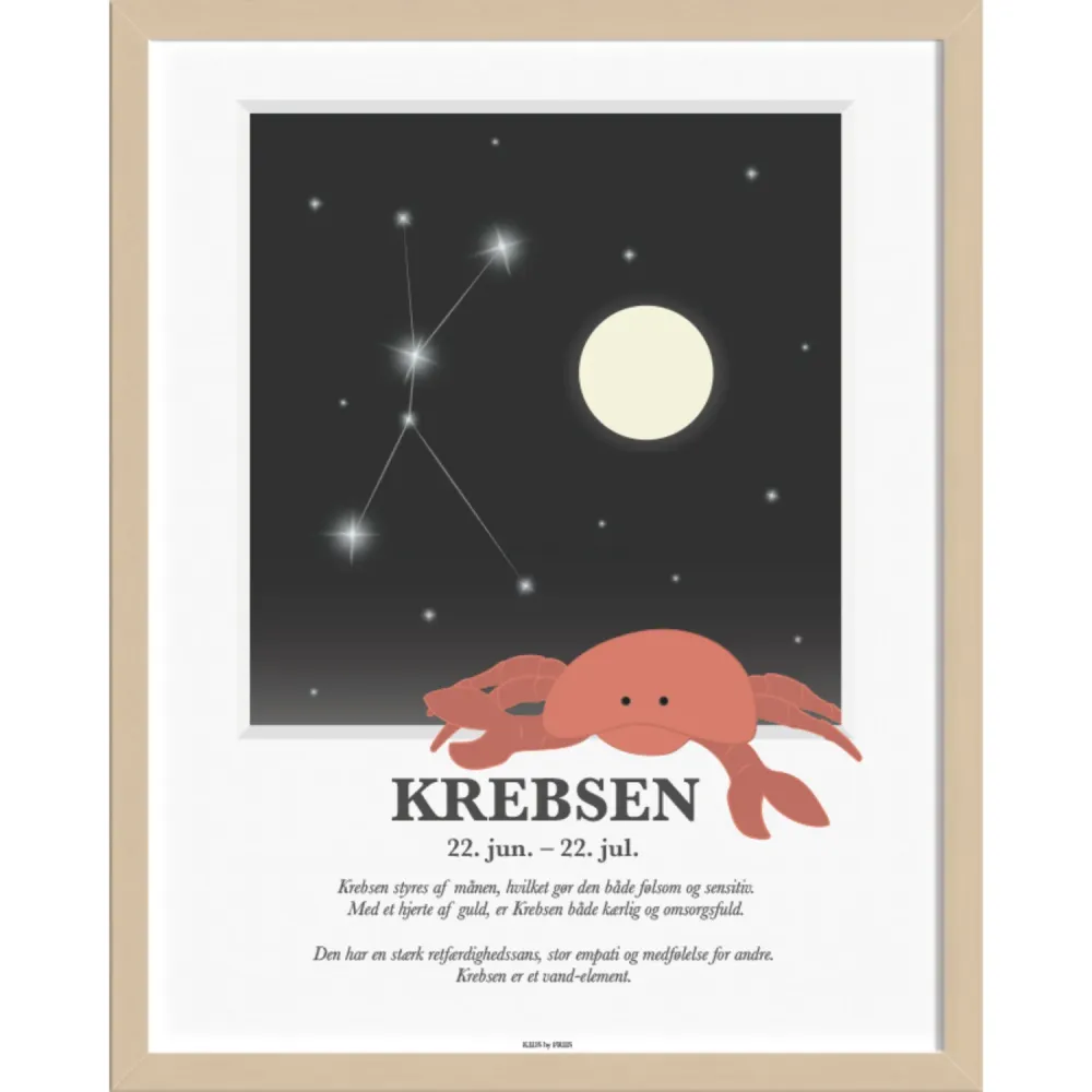 Kids Friis A3 Plakat M. Stjernetegn, Krebsen