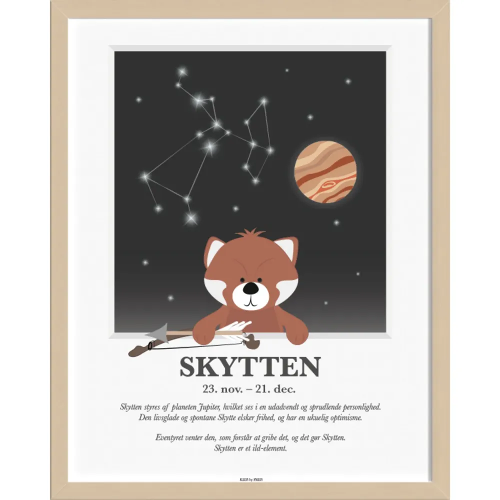 Kids Friis A3 Plakat M. Stjernetegn, Skytten