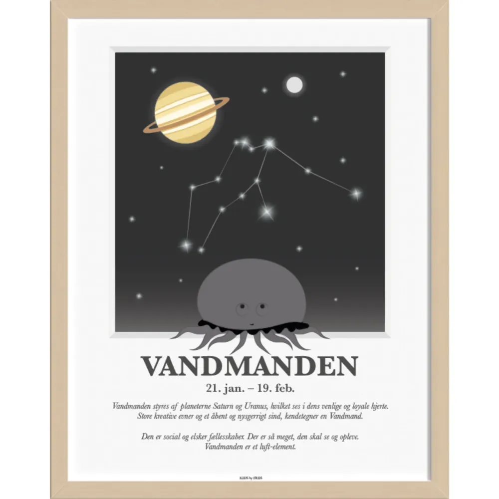 Kids Friis A3 Plakat M. Stjernetegn, Vandmanden
