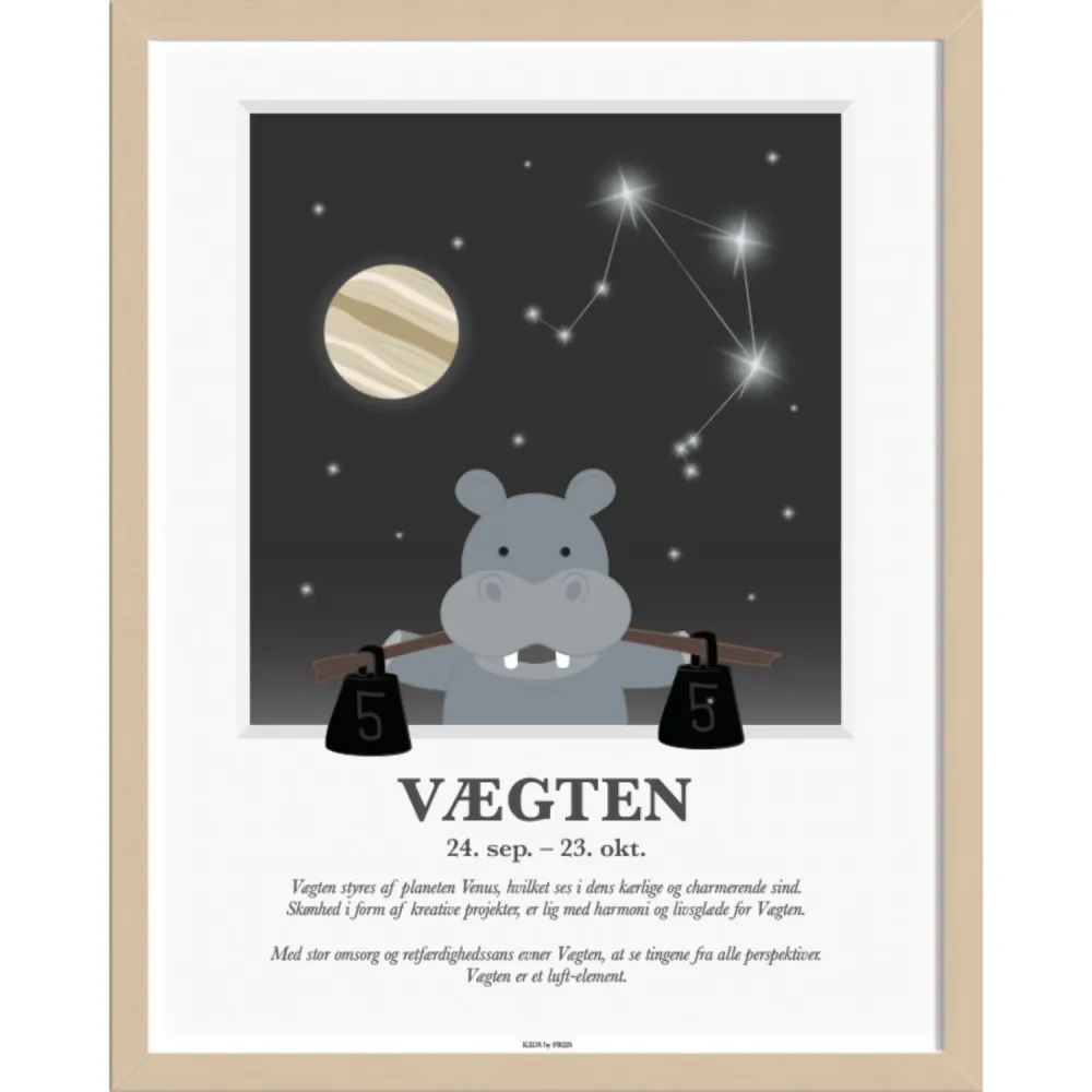 Kids Friis A3 Plakat M. Stjernetegn, Vægten