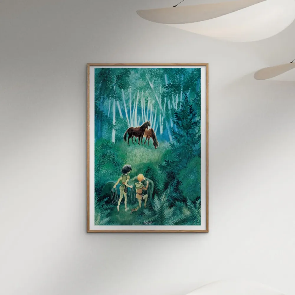 Poster & Frame Astrid Lindgren - Horses Woods - Ronja Robbers Daughter
