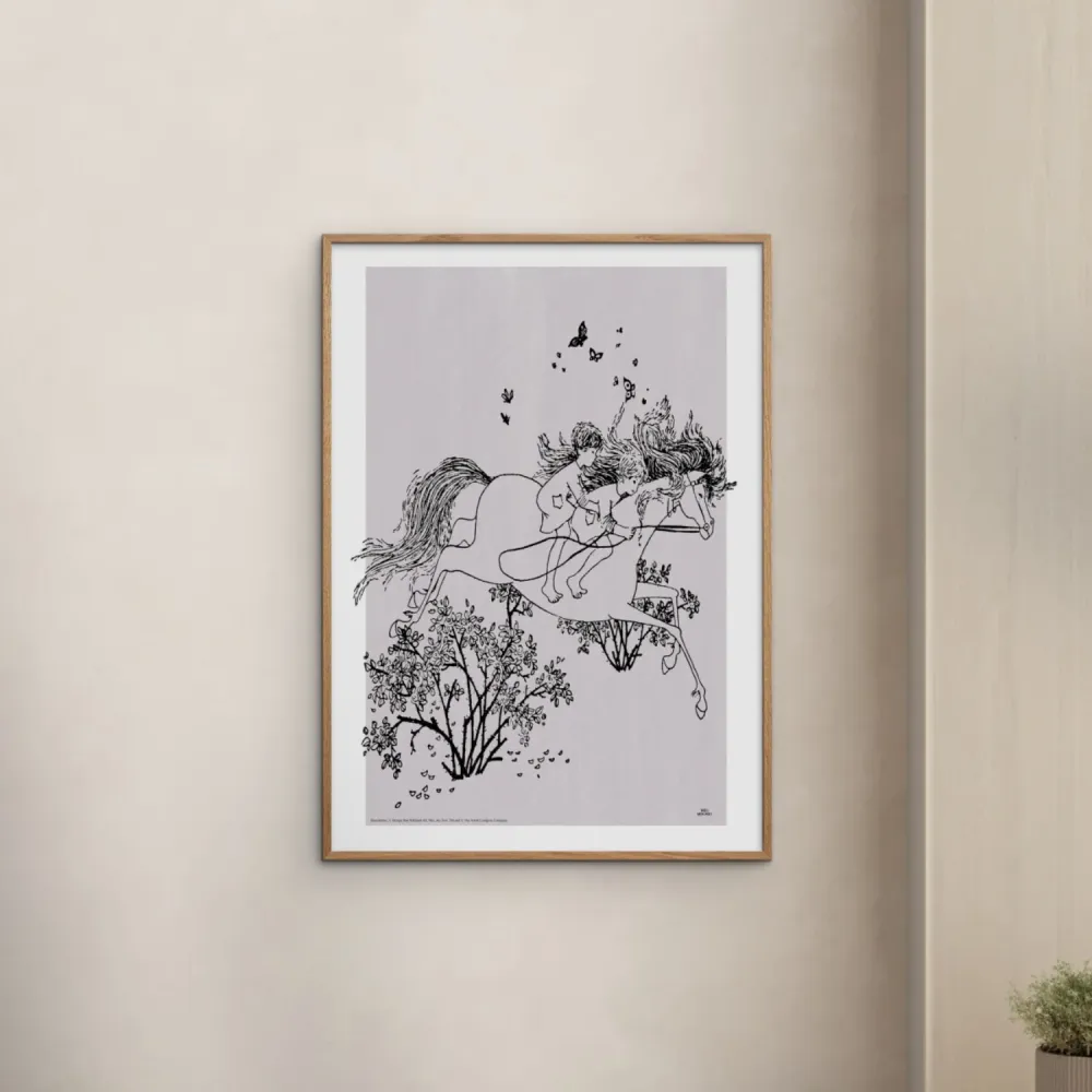 Poster & Frame Astrid Lindgren - Jumping - Mio My Son