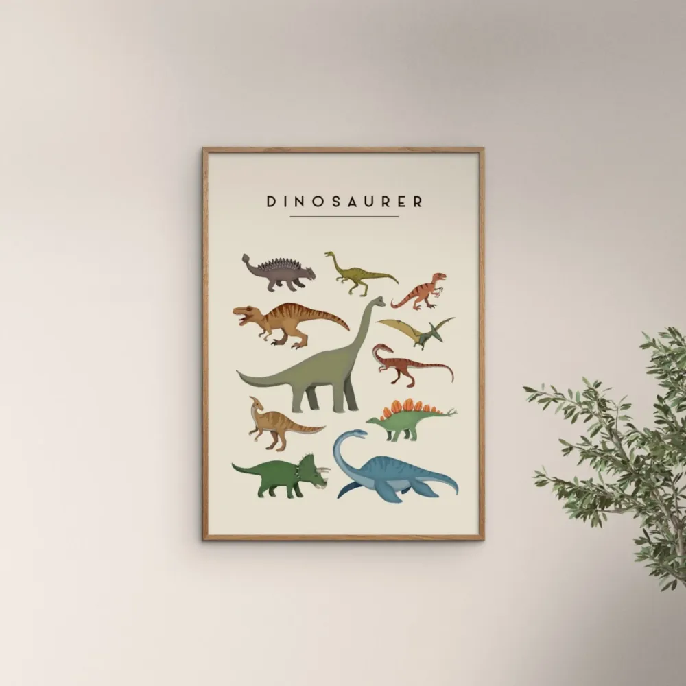Poster & Frame Citatplakat - Dinosaurer – Børneplakat