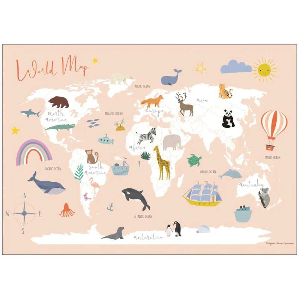 Poster & Frame Wild Apple - Explore World Map