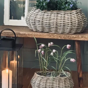 Plantekurver - Sett med 2 stk. Oval rattan