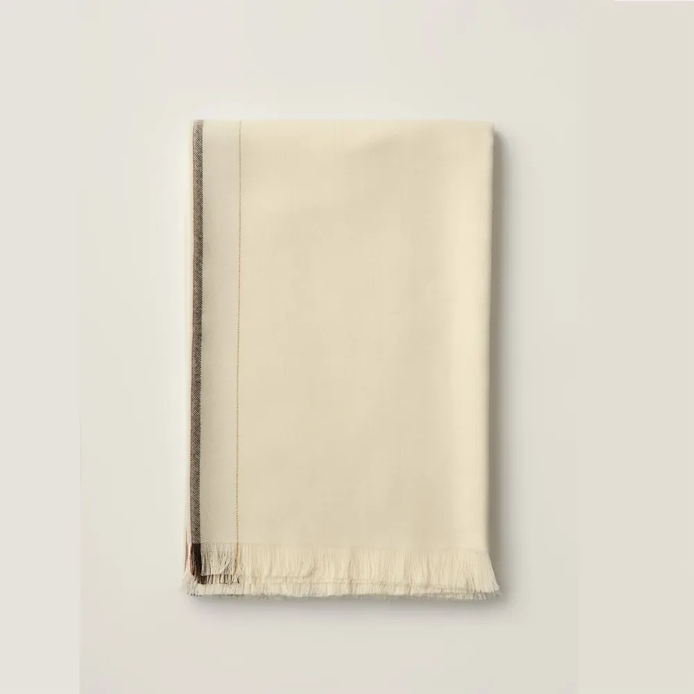 Alpakkapledd Écru White