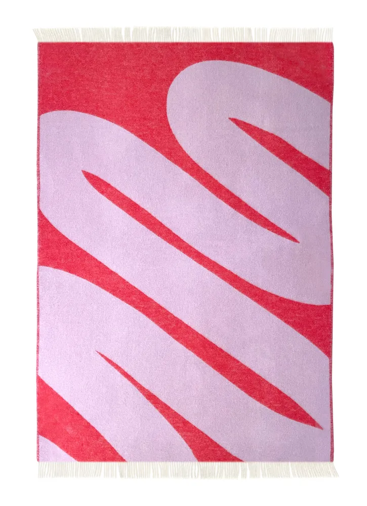 Swirl Ullpledd Lilac