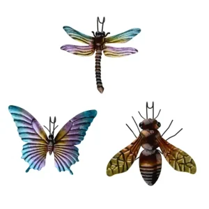 Pottedekor med insektsmotiv – 3 stk.