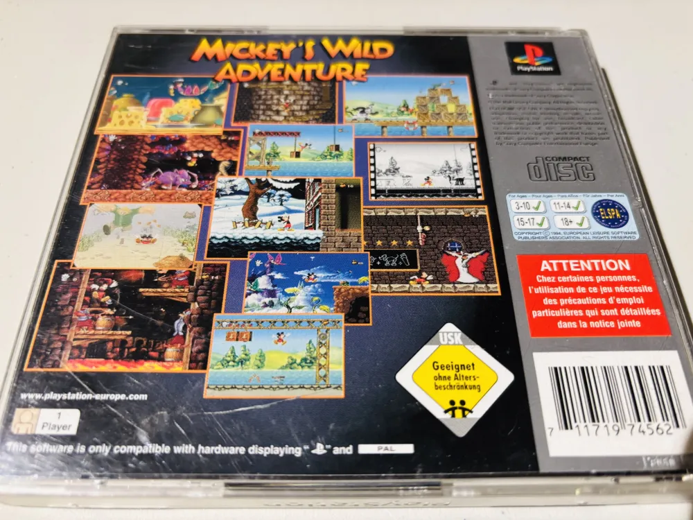 Mickey's Wild Adventure (Platinum). PS1.