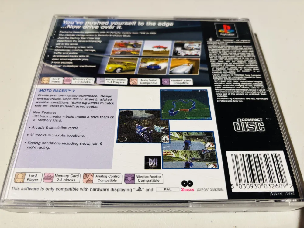 Moto Racer 2 / NFS Porsche 2000. PS1.