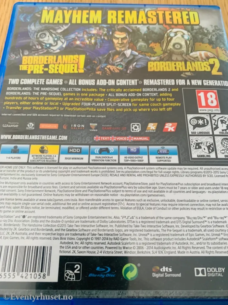Borderlands: Handsome Collection. PS4.