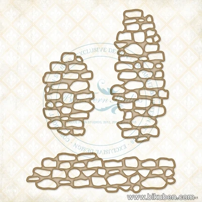 Blue Fern Studios - Chipboard - Rock Wall Bits