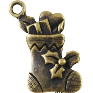 Charms - Antique Gold - Christmas Sock