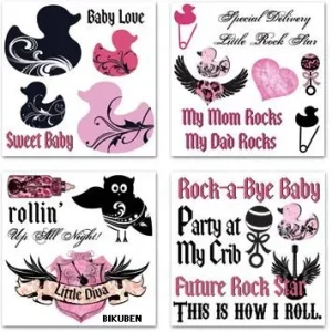 Creative Imaginations - Rub-ons - Rock--Bye Baby Girl
