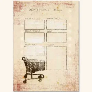 Daily Dose Card : GROCERY LIST