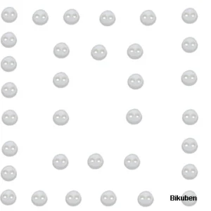 Dress it Up - Micro Mini - Round White Buttons