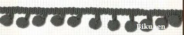 Fancy Pants: Ball Trim - Green/Grey Ribbon (metervis)