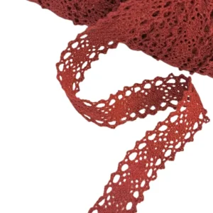 Ludvig & Co - Crochet Lace Ribbon - Wine (metervis)