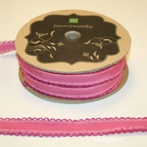 Making Memories - Scallop String Egde Ribbon - Pink (metervis)