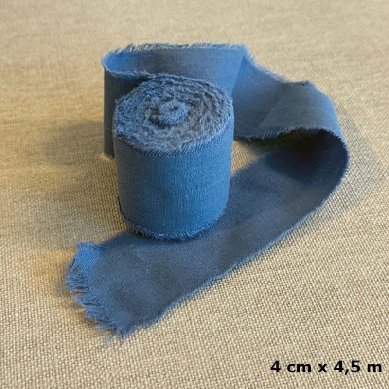 Papirdesign - Bomullsbånd - Jeans Blå