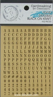 Ruby Rock it - Alpha Stickers - Black on Kraft